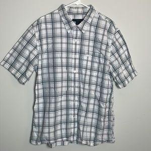 Calvin Klein Jeans Mens short sleeve button down shirt- XL